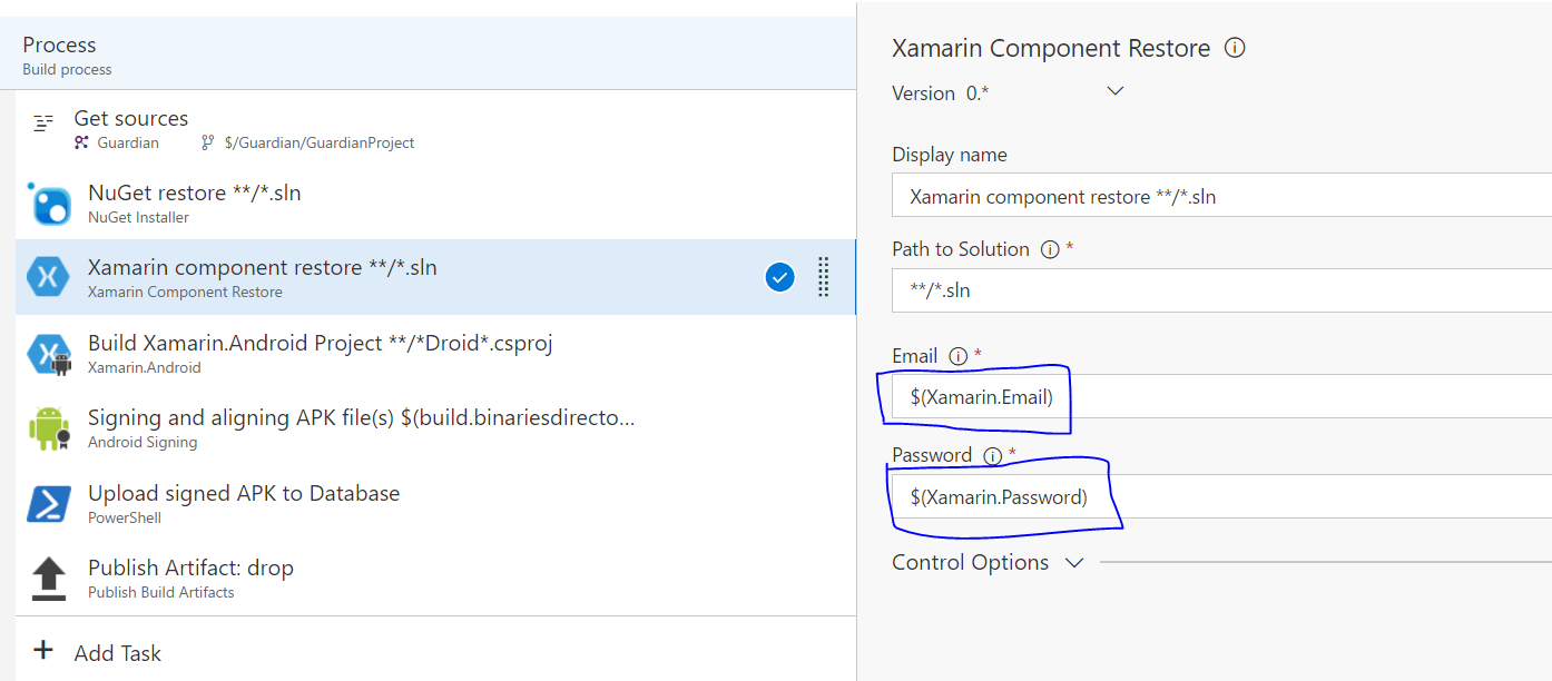 Access variables access-variables