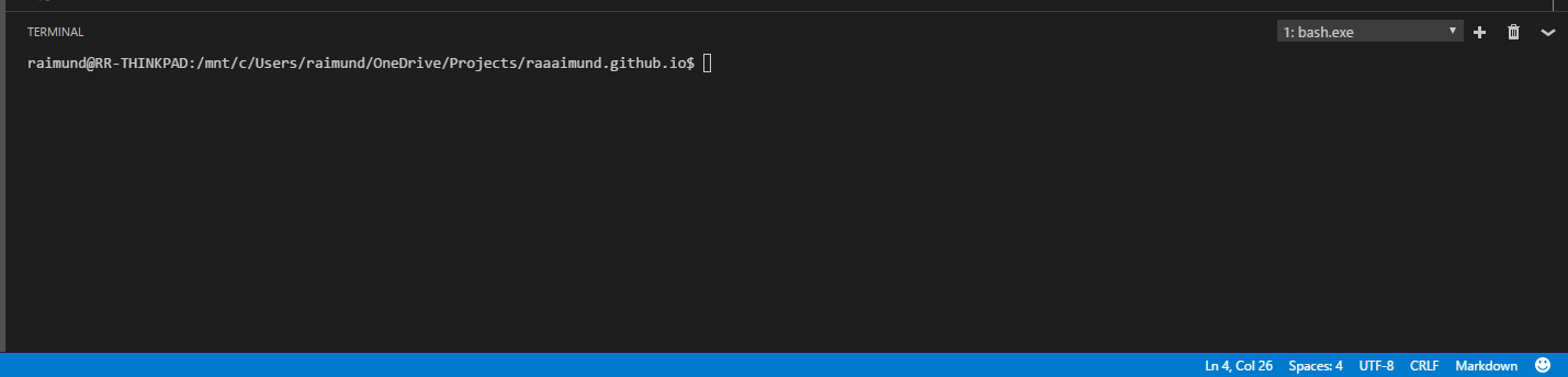 Bash in Visual Studio Code Bash in Visual Studio Code
